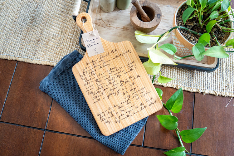 Recipe-infused cutting board