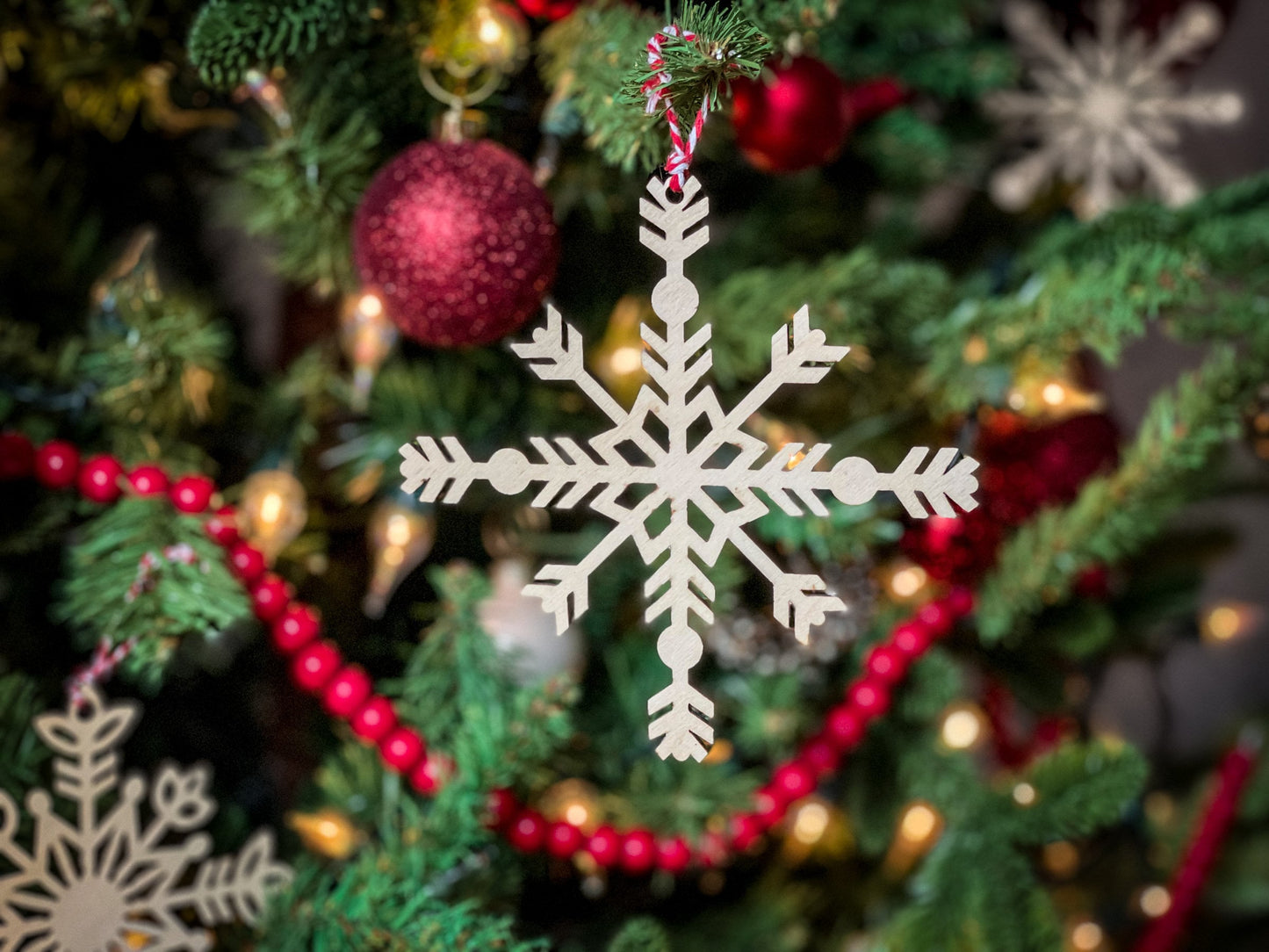 Nine Christmas Ornaments With Free Box | Holiday Decor | Holiday Gift | Personalize Gift | Snowflake Ornament | Free Shipping