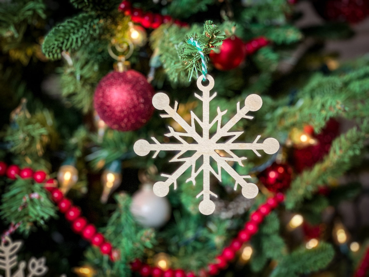 Nine Christmas Ornaments With Free Box | Holiday Decor | Holiday Gift | Personalize Gift | Snowflake Ornament | Free Shipping