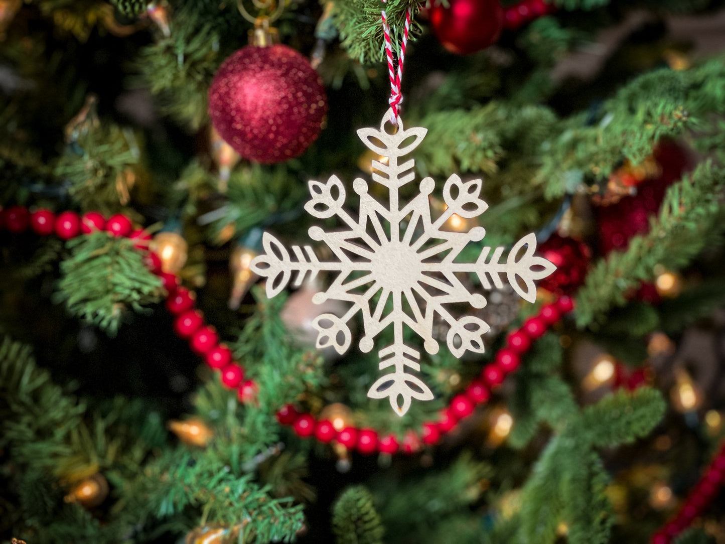 Nine Christmas Ornaments With Free Box | Holiday Decor | Holiday Gift | Personalize Gift | Snowflake Ornament | Free Shipping
