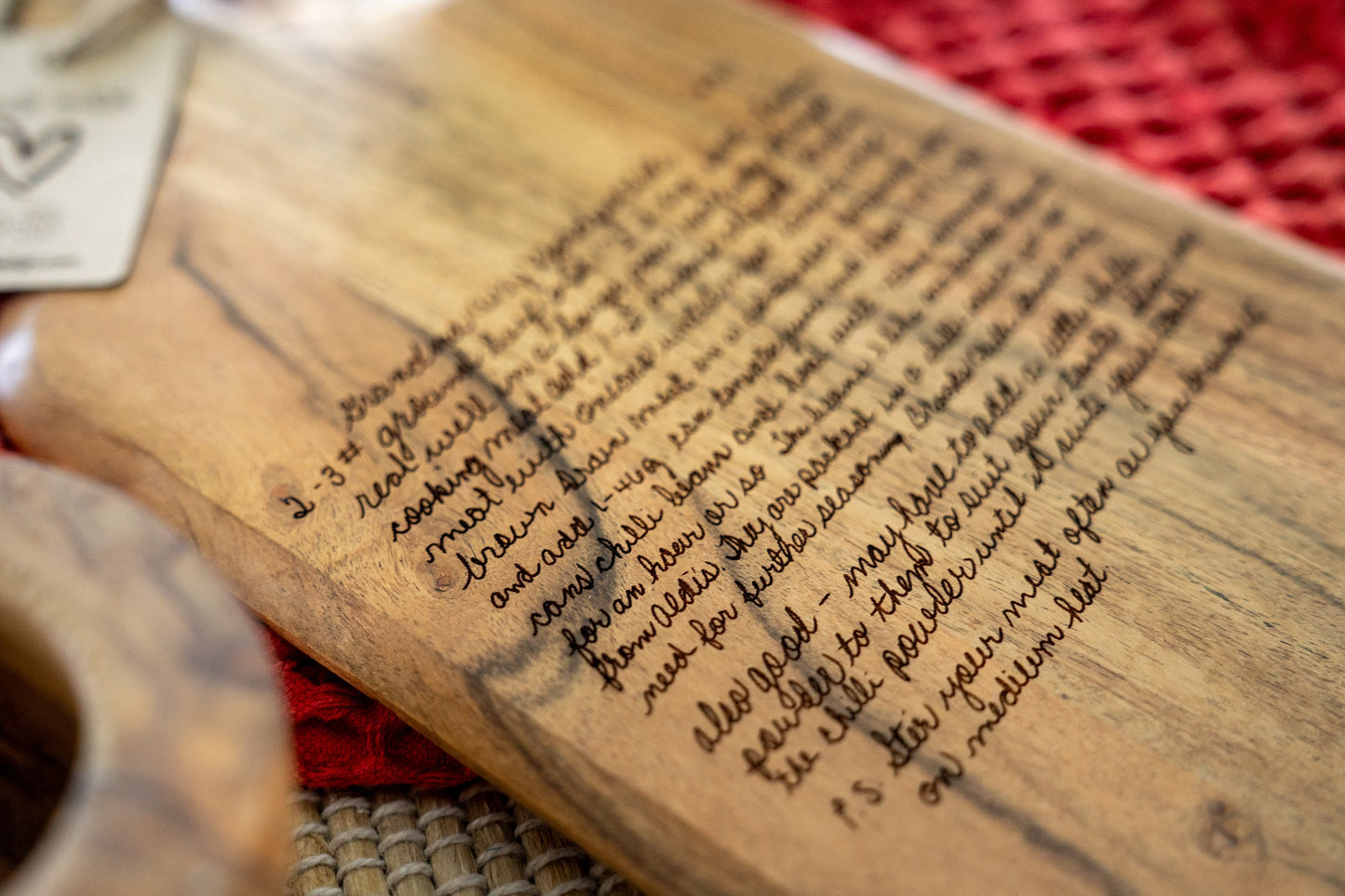 Personalized Cutting Board with Handwritten Recipe Square Edge | Cutting Board With Recipe Gift | Custom Cutting Board Mother's day