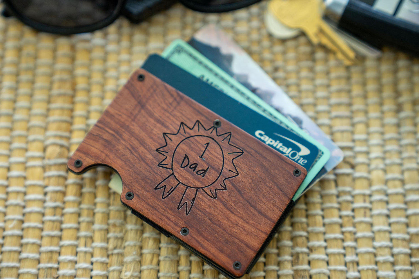 Engraved Wood Wallet with RFID Protection Personalized | Perfect Father's Day Gift | Groomsmen Gift | Christmas Gift