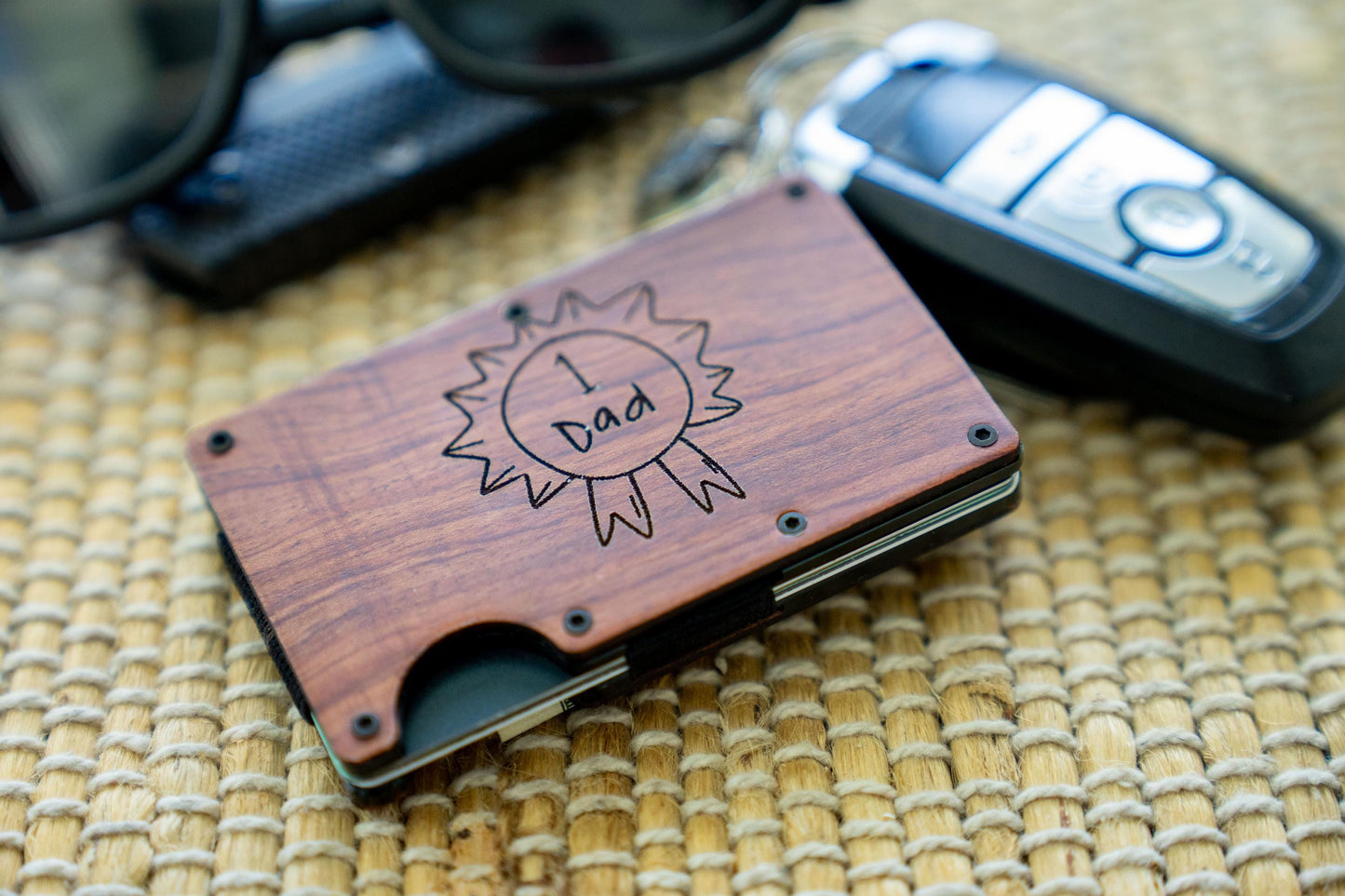 Engraved Wood Wallet with RFID Protection Personalized | Perfect Father's Day Gift | Groomsmen Gift | Christmas Gift