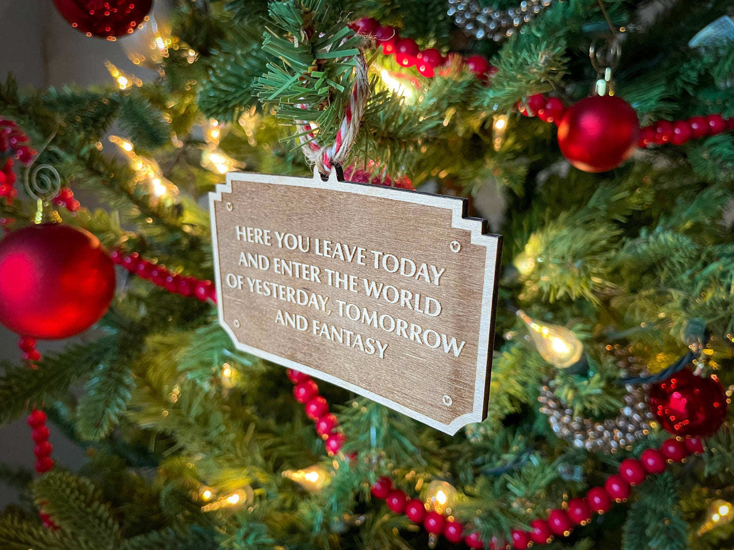 Disneyland Entrance Sign Christmas Ornament | Holiday Gift | Disney Gift | Disney Christmas | Disney Ornament