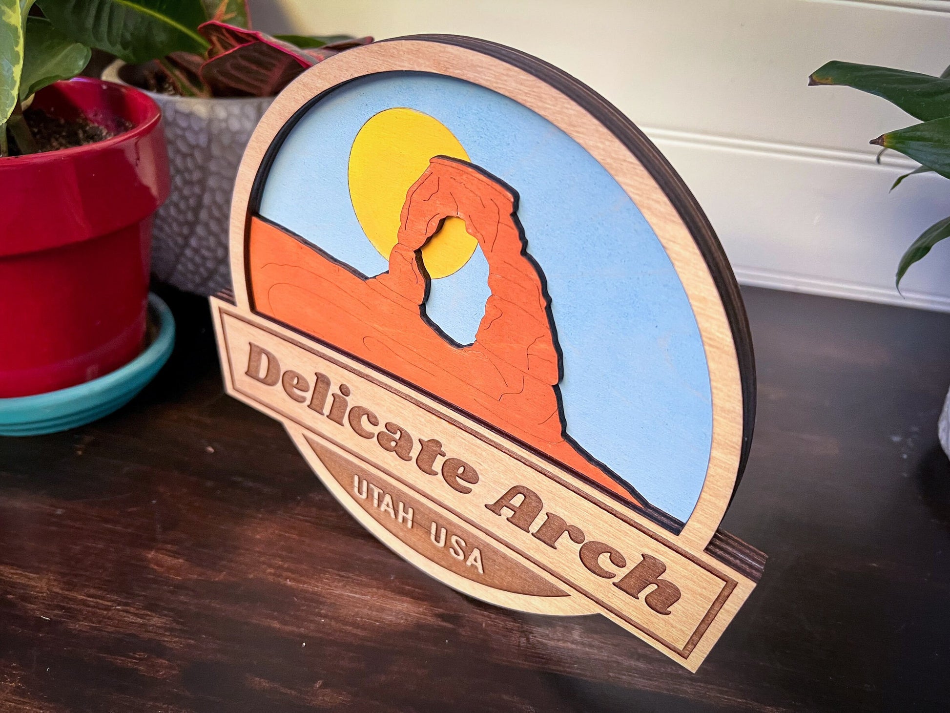 Delicate Arch Wooden Sign: Arches National Park Decor