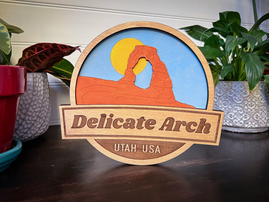 Delicate Arch Wooden Sign: Arches National Park Decor