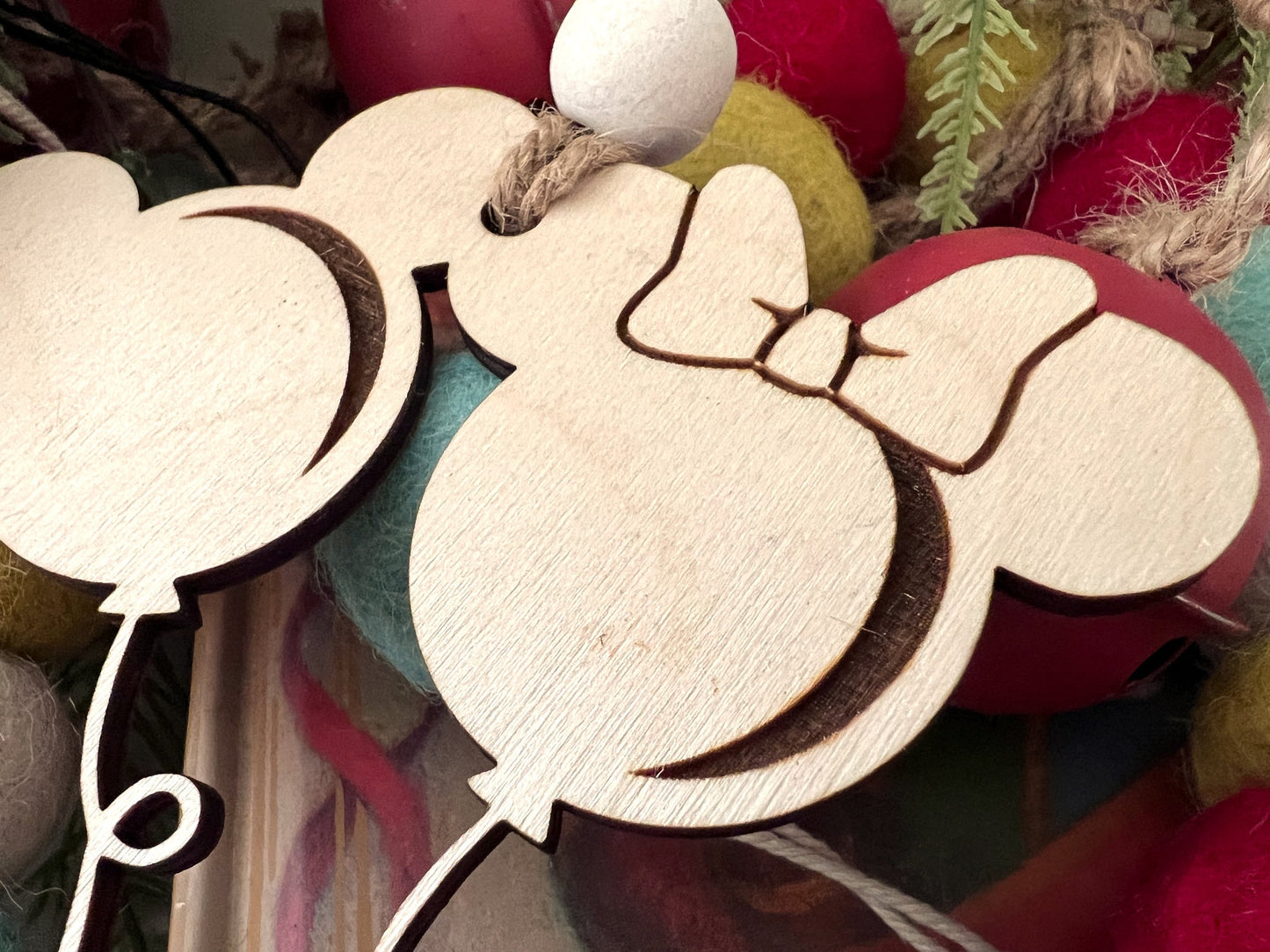Mickey and Minnie Balloon Ornament | Christmas Disney Inspired Ornament | Disney Inspired Mickey Head Ornament | Personalized