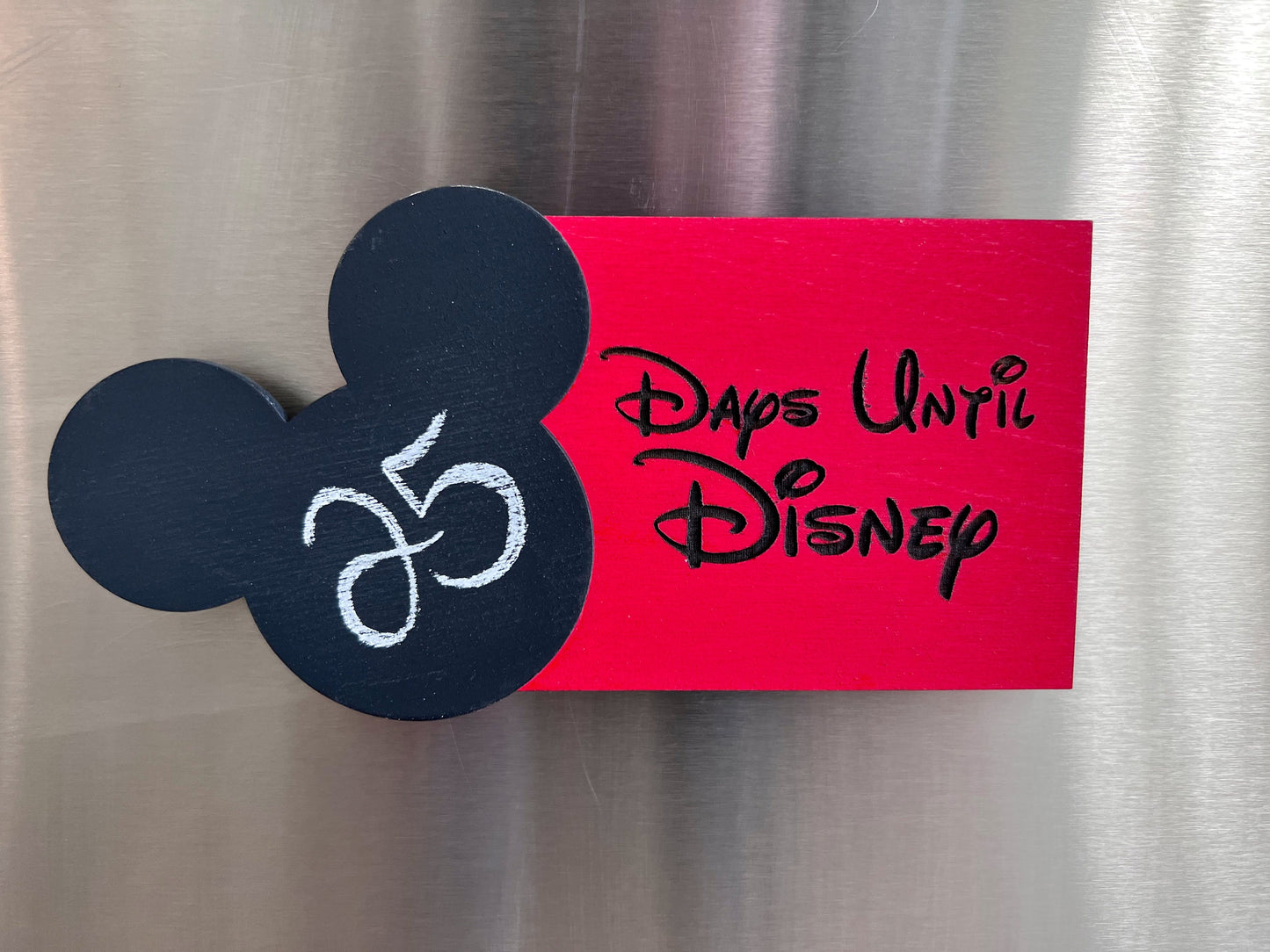 Countdown to Disneyland or Disneyworld Magnet, Countdown the number of days until your Disney Trip with this countdown fridge magnet.