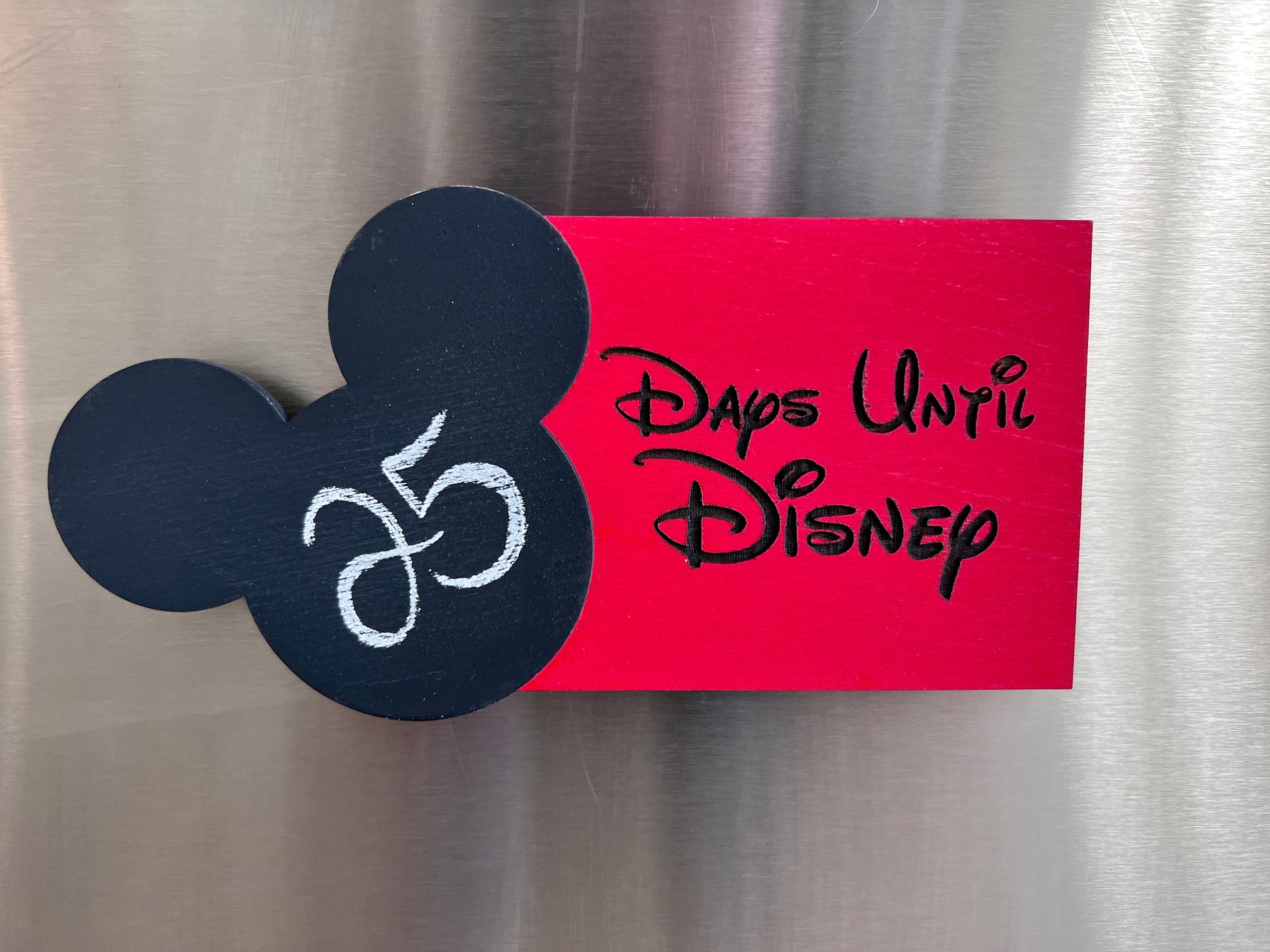 Countdown to Disneyland or Disneyworld Magnet, Countdown the number of days until your Disney Trip with this countdown fridge magnet.