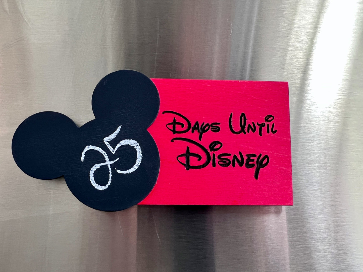 Countdown to Disneyland or Disneyworld Magnet, Countdown the number of days until your Disney Trip with this countdown fridge magnet.