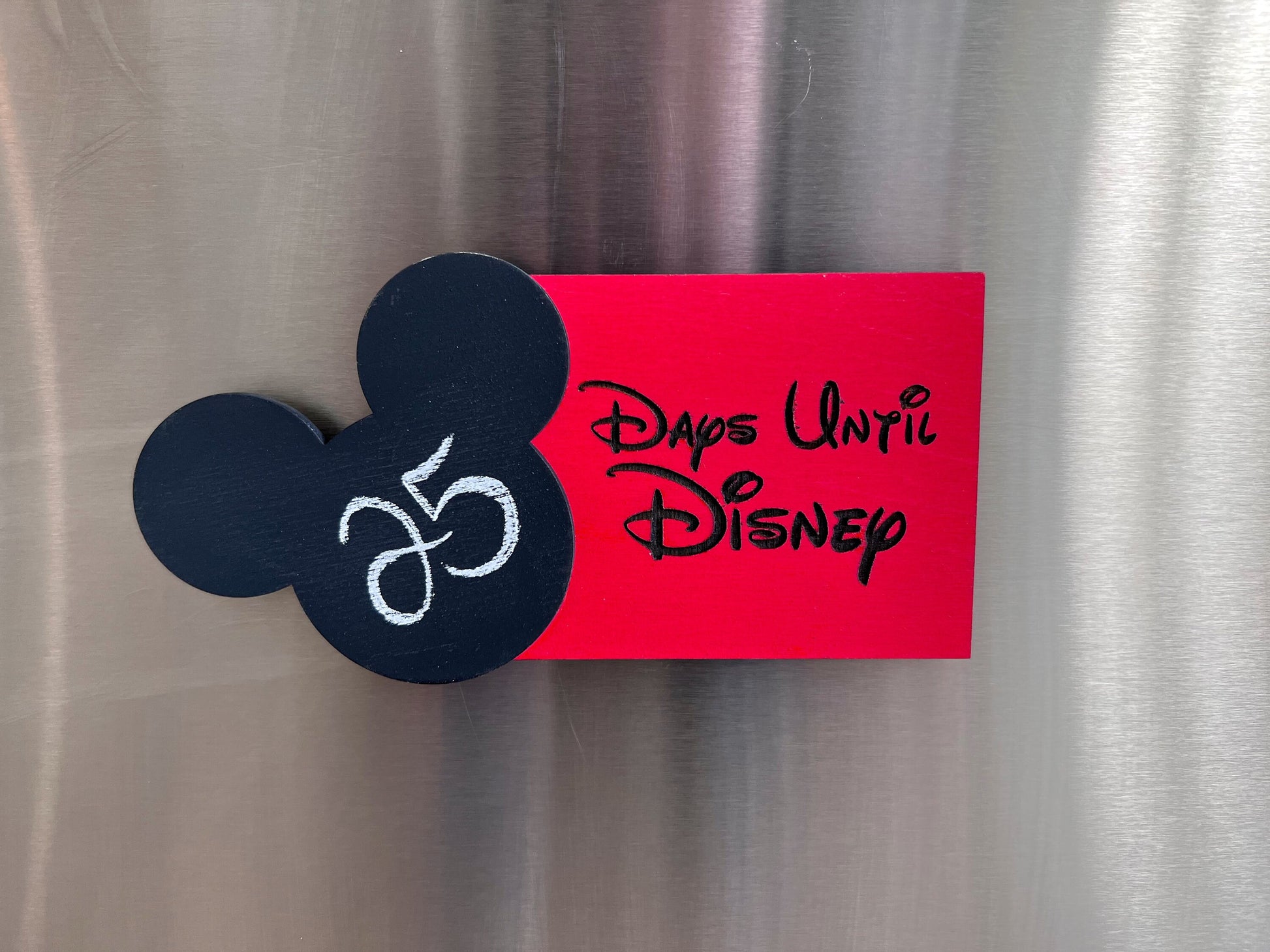 Countdown to Disneyland or Disneyworld Magnet, Countdown the number of days until your Disney Trip with this countdown fridge magnet.