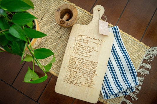 Large Personalized Cutting Board with Handwritten Recipe | Cutting Board With Recipe Gift | Great Gift For Mother's Day