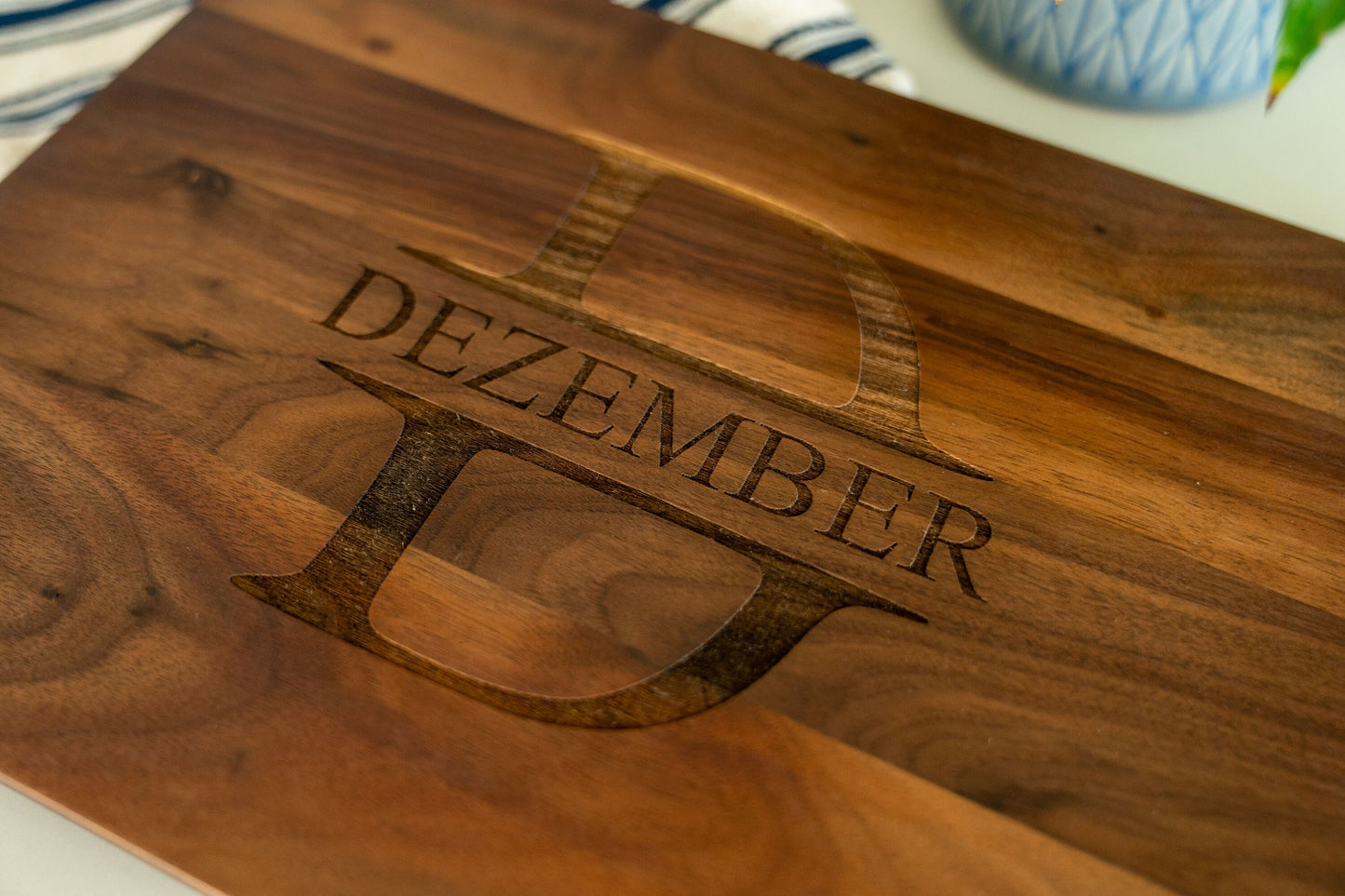 Personalized Walnut Cutting Board | Cutting Board With Name | Custom Cutting Board Mother's day