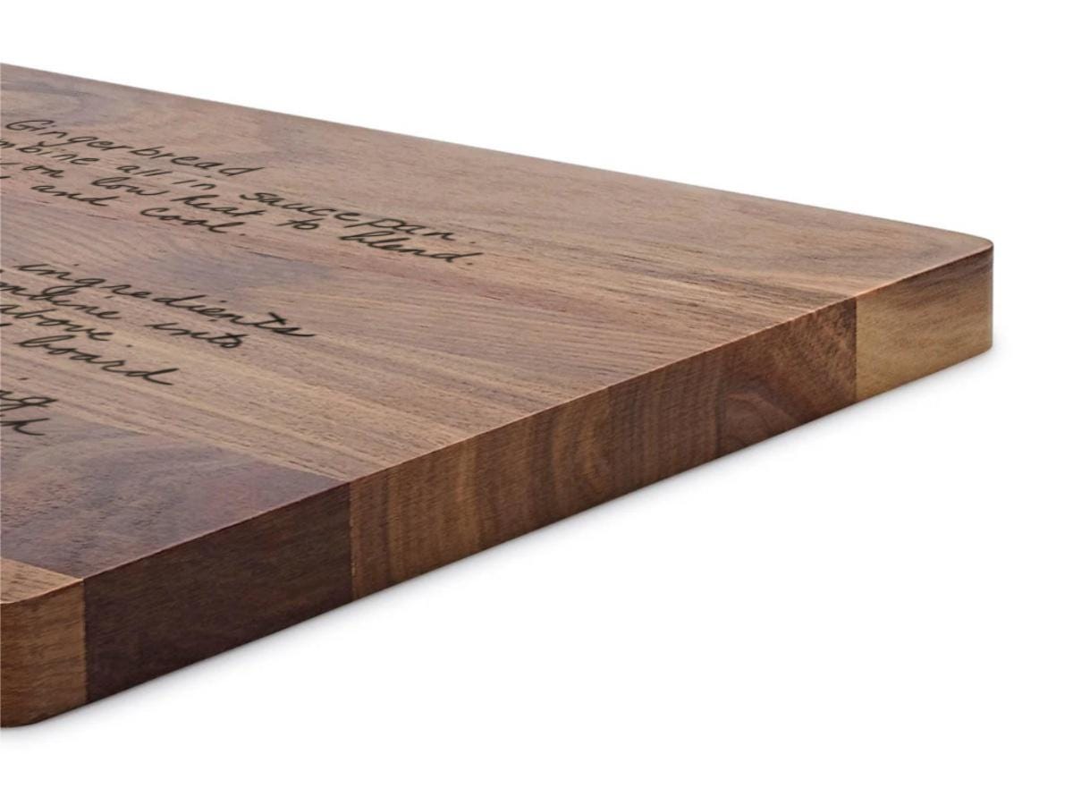 Walnut Cutting Board with Recipe engraving.