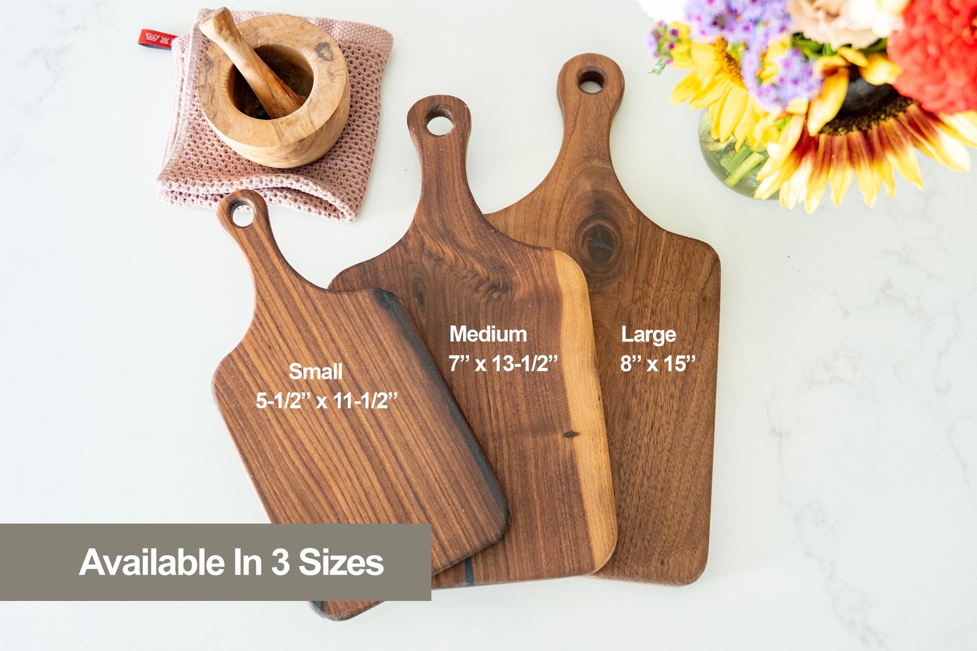 Personalized Walnut Recipe Cutting Board with Handwritten Recipe Keepsake