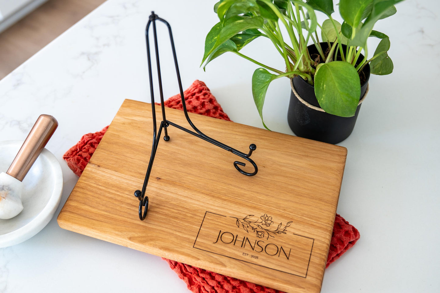 Personalized Engraved Hickory Charcuterie Board - Wedding Gift