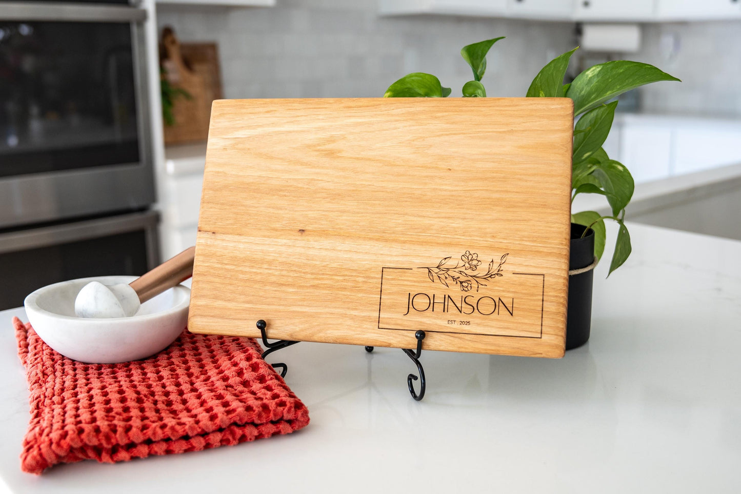 Personalized Engraved Hickory Charcuterie Board - Wedding Gift