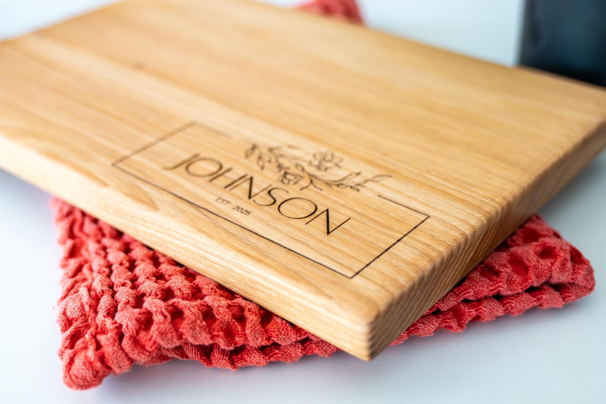 Personalized Engraved Hickory Charcuterie Board - Wedding Gift