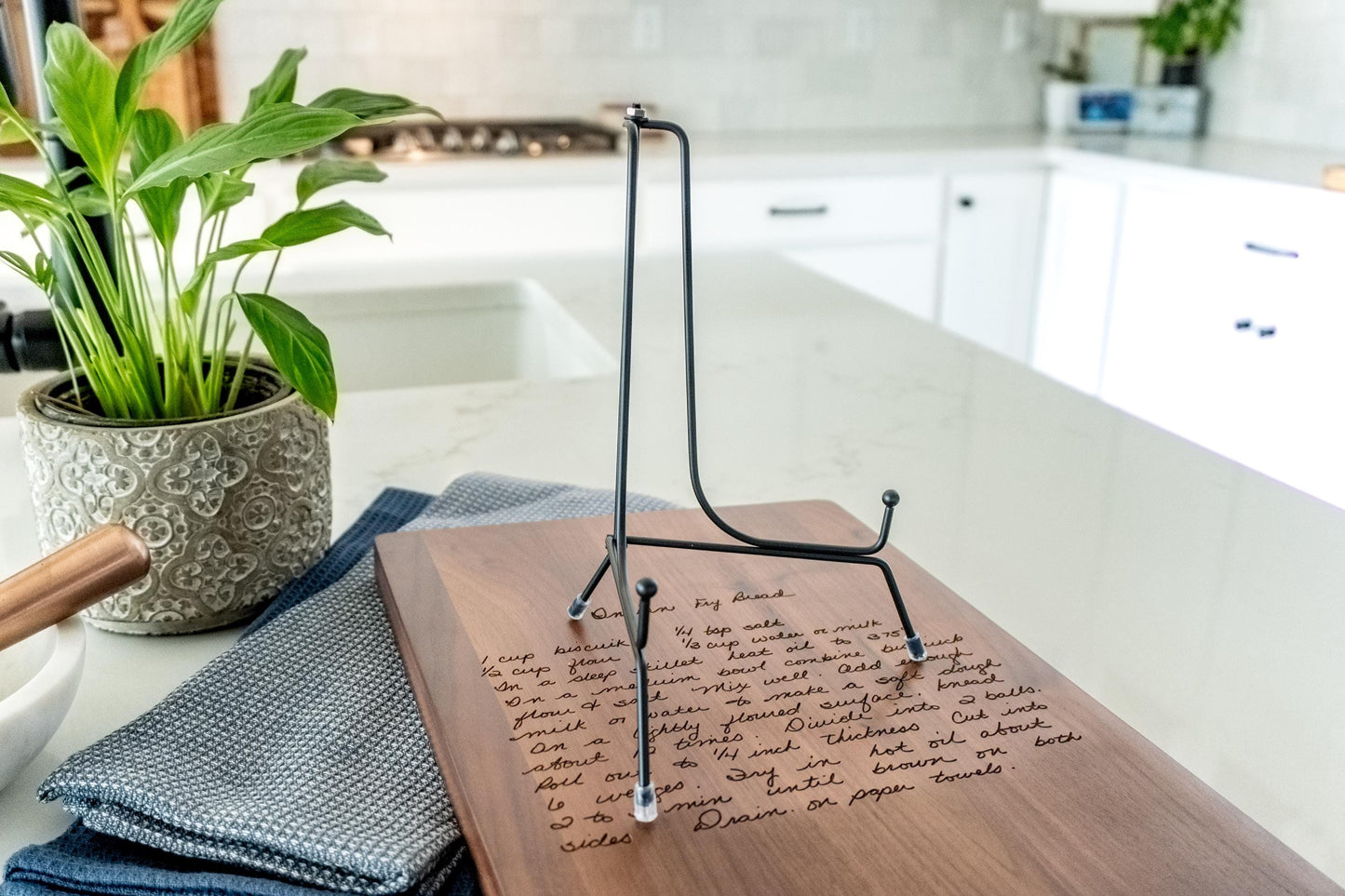 Walnut Cutting Board with Recipe engraving.