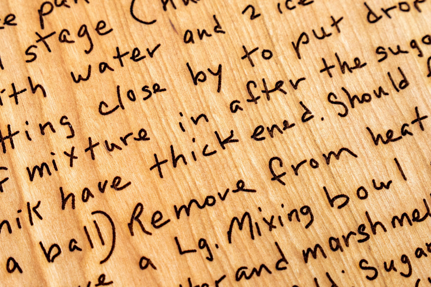 Personalized Handwritten Recipe Cutting Board: Acacia Wood Family Keepsake - Christmas Gift