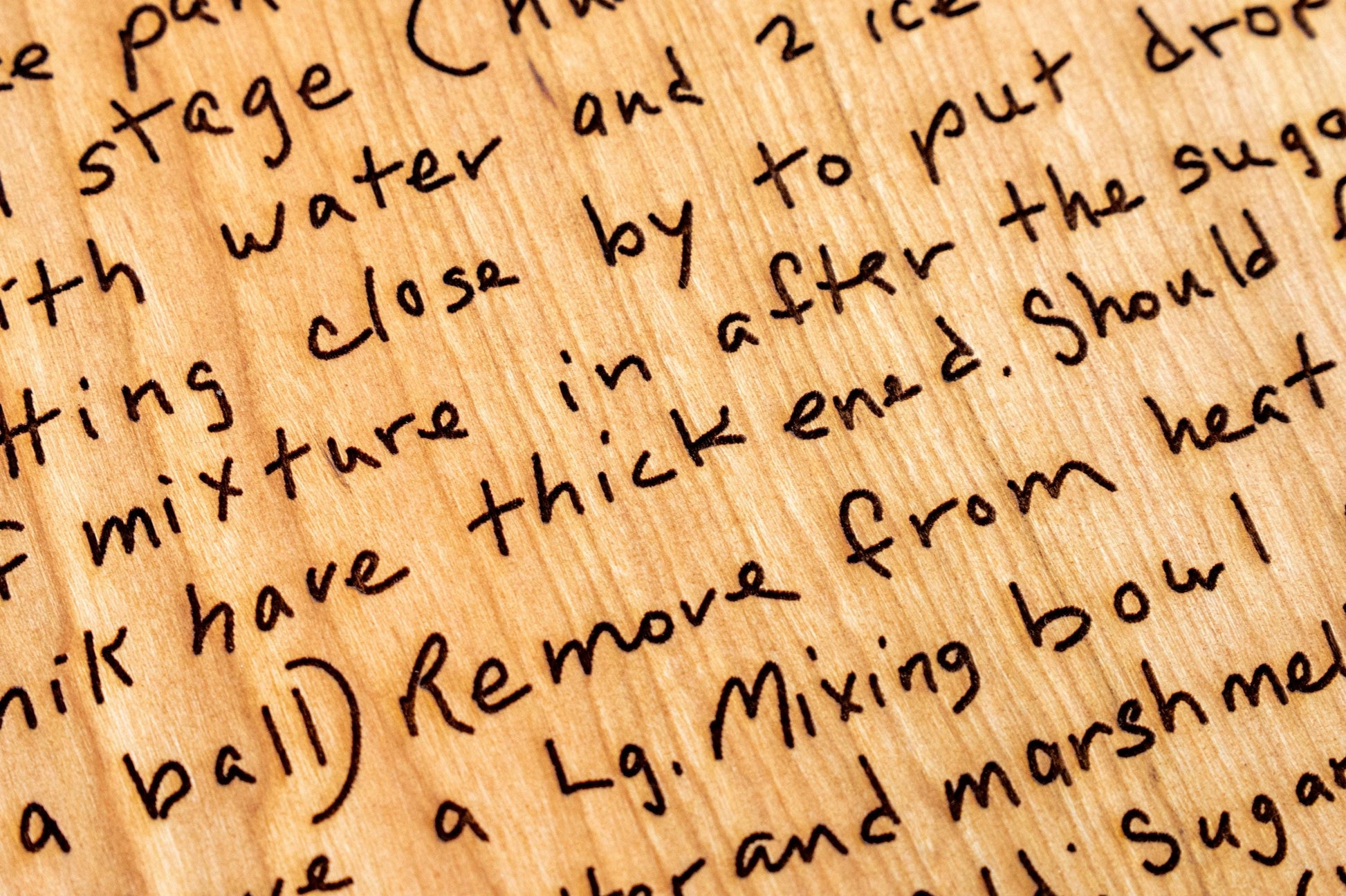 Personalized Handwritten Recipe Cutting Board: Acacia Wood Family Keepsake - Christmas Gift