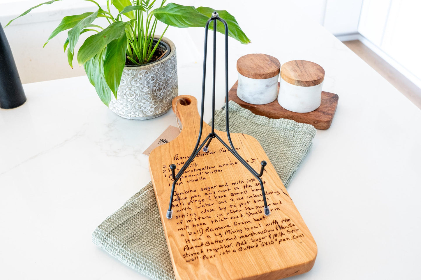 Personalized Handwritten Recipe Cutting Board: Acacia Wood Family Keepsake - Christmas Gift