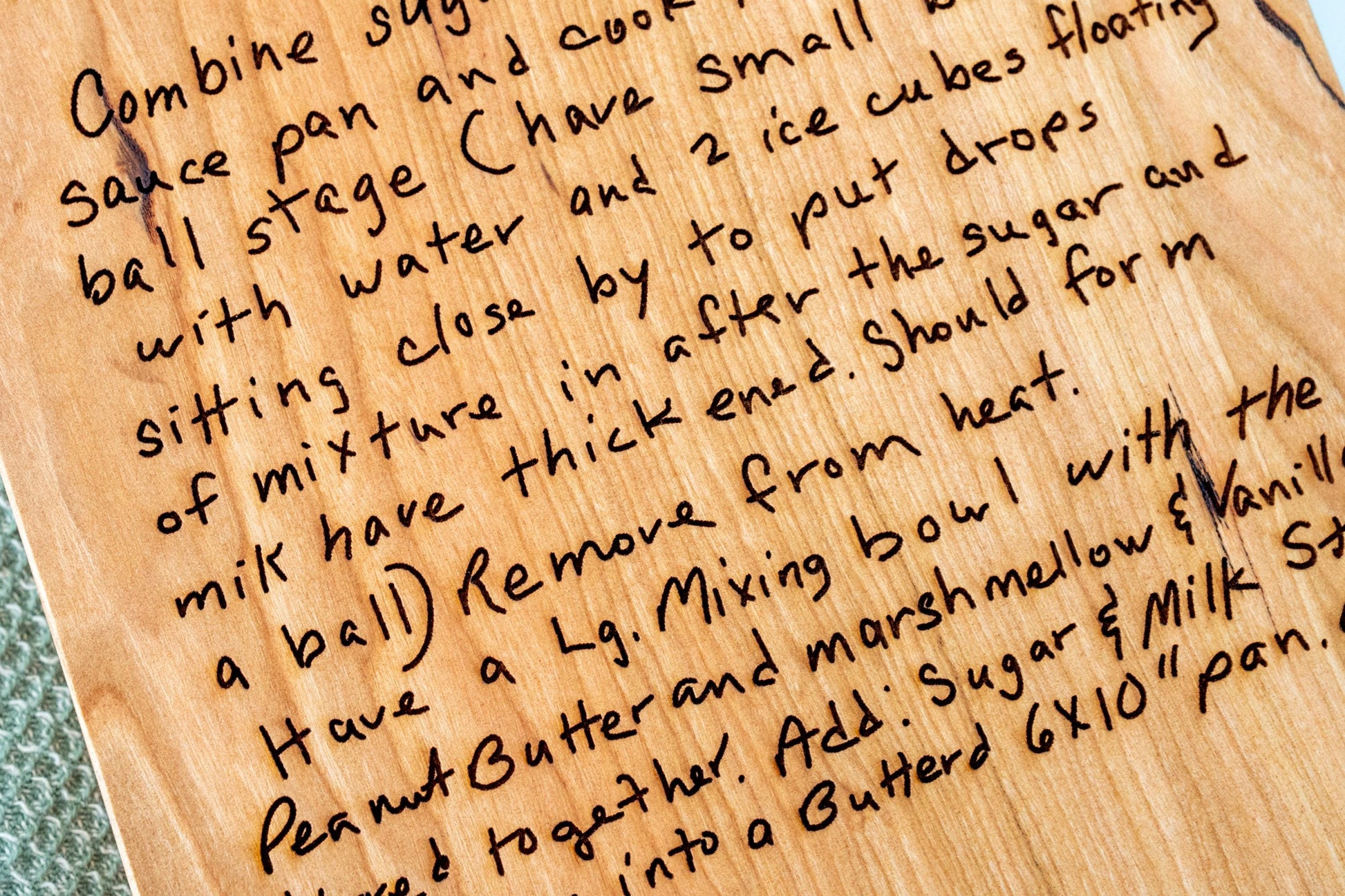 Personalized Handwritten Recipe Cutting Board: Acacia Wood Family Keepsake - Christmas Gift