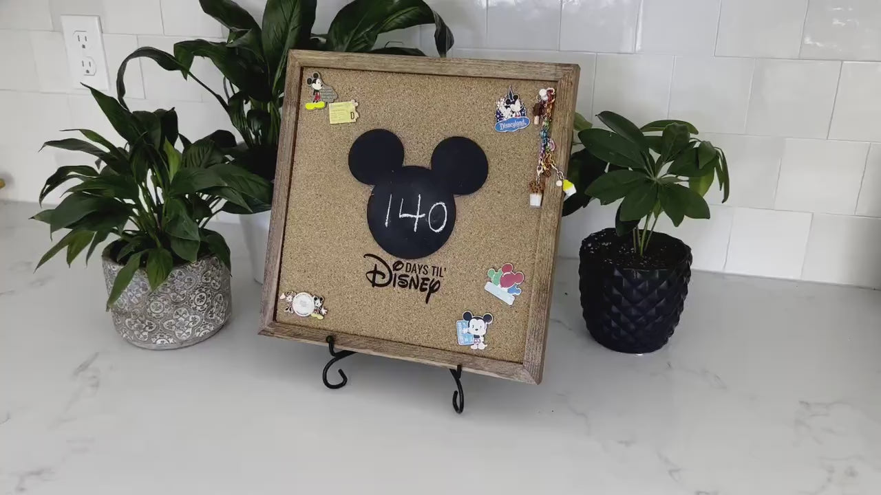 Disney Pin Trading Board & Countdown To Disney Combination | Pin Trader Board | Pin Display Board | Countdown to Disney with Stand