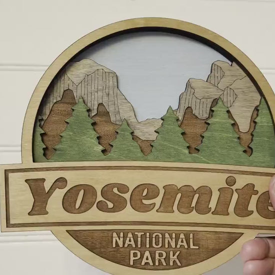 Hand Painted Yosemite National Park Wooden Sign