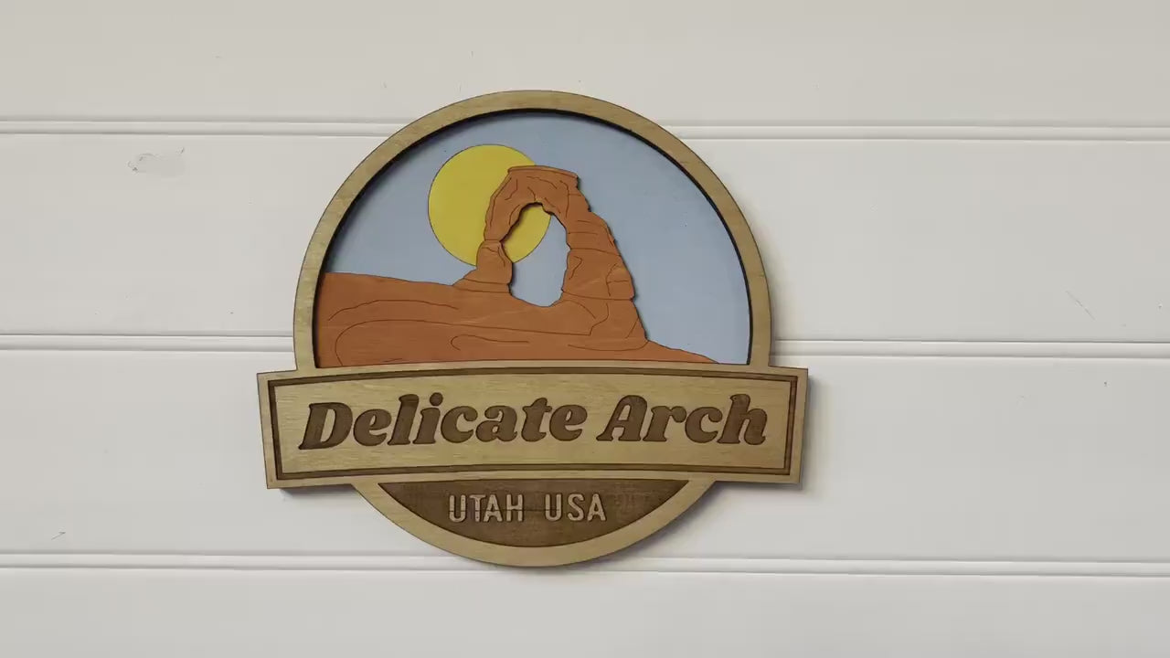 Delicate Arch Wooden Sign: Arches National Park Decor